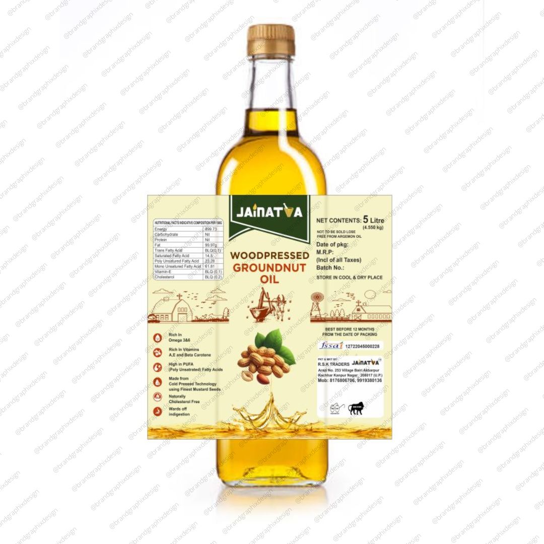 Woodpressed Groundnut oil, Packaging Design